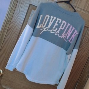 PINK VARSITY SWEATSHIRT